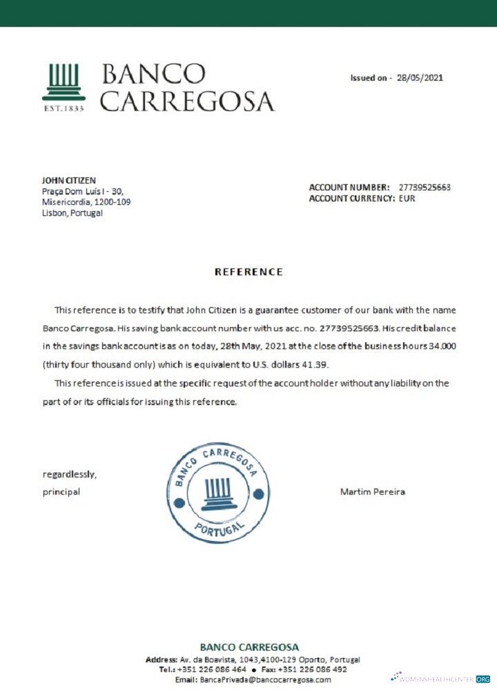 Download Portugal Banco Carregosa reference Photoshop template